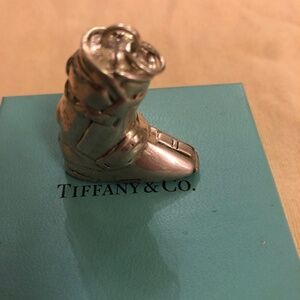 Tiffany & Co 1992 sterling silver ski boots pendant